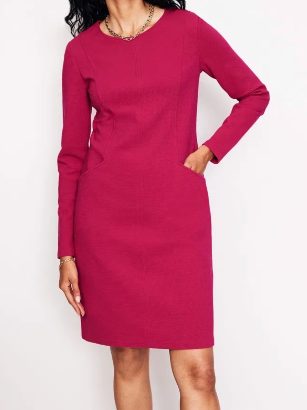 NWT BODEN Ellen Ottoman Dress pink with pockets Size US  8R
